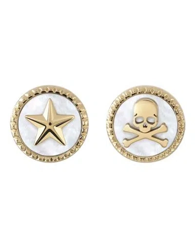Philipp Plein Plein Mini Logo Stud Earrings Woman Earrings Gold Size Onesize Stainless Steel