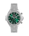 Philipp Plein Plein Chrono Royal Bracelet Watch In Green/silver