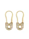 Philipp Plein Plein Safety Pin Earrings In Gold
