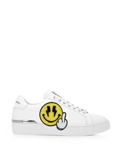 Philipp Plein Plein Smile Sneakers In White