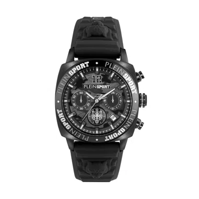 Pre-owned Philipp Plein Plein Sport Men's Watch Analog Quartz Wildcat Chrono Psgba0523 Silicone