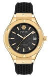 Philipp Plein Plein Underdog Silicone Watch In Ip Yellow Gold