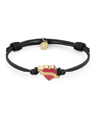 Philipp Plein Plein Valentine Cotton Cord Bracelet In Gold
