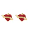 Philipp Plein Valentine Stud Earrings In Gold Ion-plated Stainless Steel In Gold