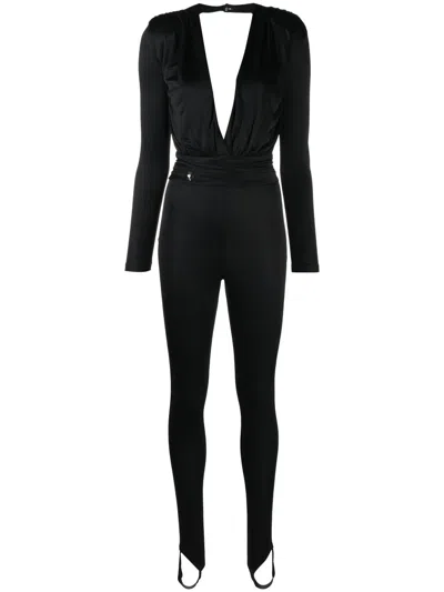 PHILIPP PLEIN PLUNGING V-NECK JUMPSUIT