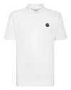 Philipp Plein Skull Pattern Short-sleeved Polo Shirt In White