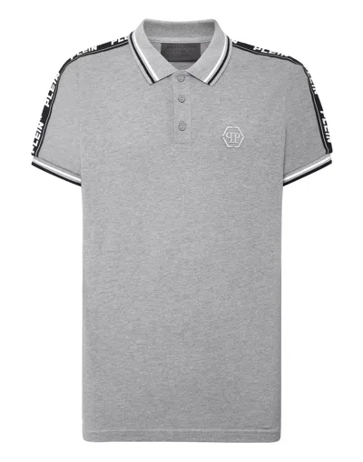 Philipp Plein Polo Shirt Ss In Grey