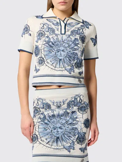 Philipp Plein Polo Shirt Woman In Blue