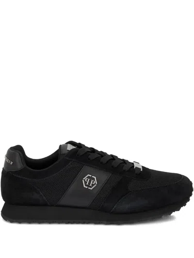 Philipp Plein Portofino Runner Hexagon Low-top Sneakers In Black
