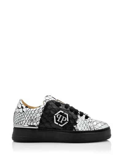 Philipp Plein Pp Hexagon Leather Sneakers In Multi