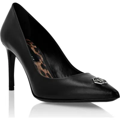 Philipp Plein Pp Hexagon Pointed-toe Mid Heel Pumps Women In Black