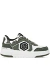 Philipp Plein Predator Mix-material Sneakers In Green