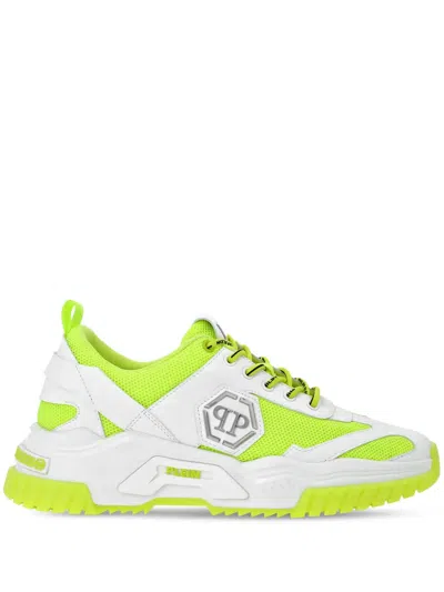 Philipp Plein Predator Panelled Sneakers In Yellow