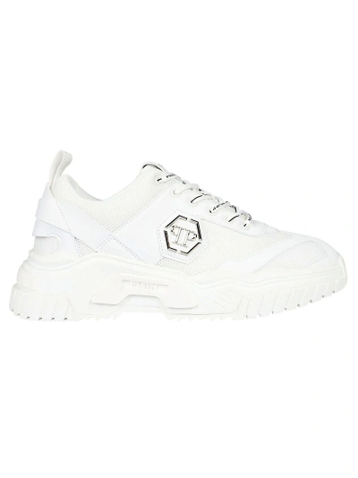 Philipp Plein Predator Sneakers In White / White