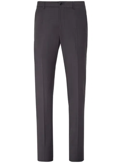 Philipp Plein Pressed-crease Tailored Trousers In Black