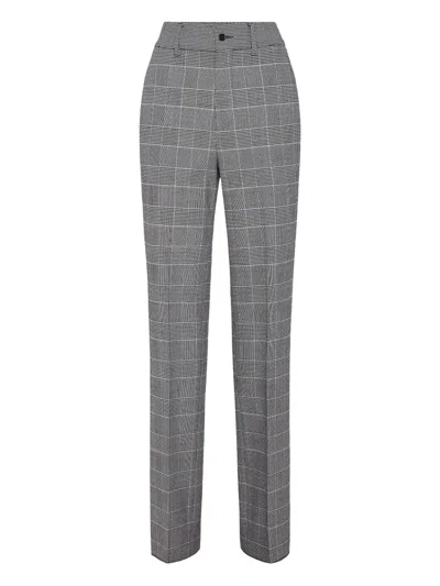 Philipp Plein Hose Mit Prince Of Wales-muster In Gray