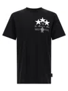 Philipp Plein Crewneck T-shirt With Front Print And Logo Patch In Black