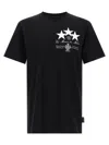 Philipp Plein Crewneck T-shirt With Front Print And Logo Patch In Black