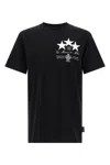 Philipp Plein Crewneck T-shirt With Front Print And Logo Patch In Black