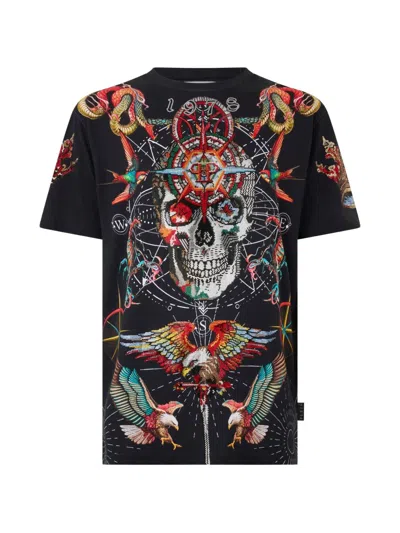 Philipp Plein Print-detail T-shirt In Black