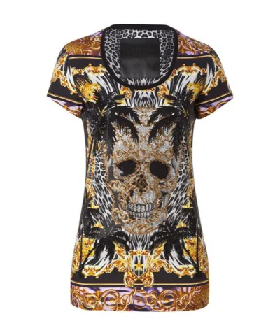 Philipp Plein Print T-shirt In Black