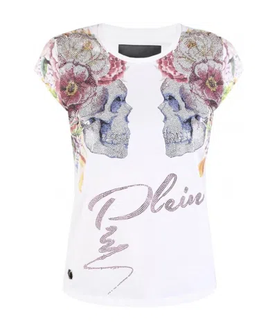 Philipp Plein Print T-shirt In White