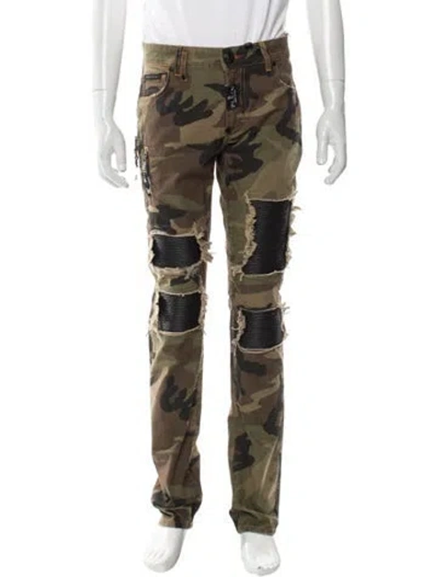 Pre-owned Philipp Plein Printed Cargo Pants In Multi