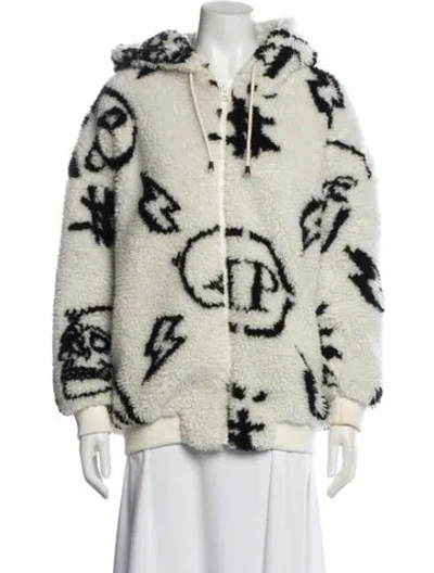 Pre-owned Philipp Plein Printed Evening Jacket In White