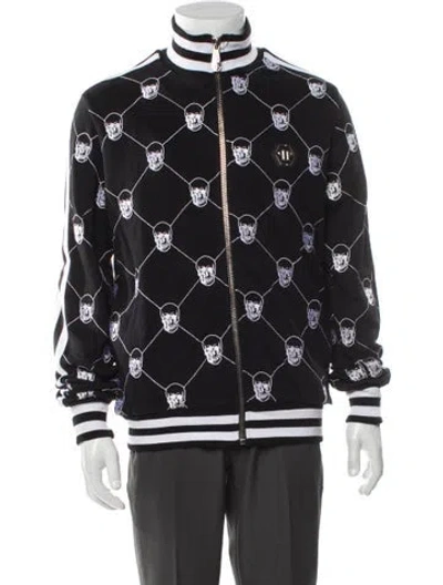 Pre-owned Philipp Plein Printed Jacket W/ Tags In Black