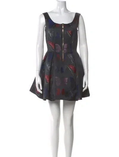Pre-owned Philipp Plein Printed Mini Dress In Black