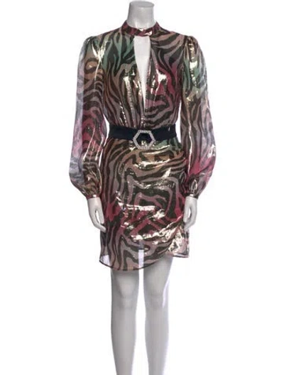 Pre-owned Philipp Plein Printed Mini Dress In Multi