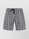 Philipp Plein Printed Polyester Swim Trunks In Black