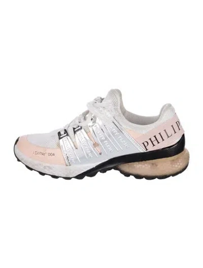 Pre-owned Philipp Plein Printed Sneakers In Silver