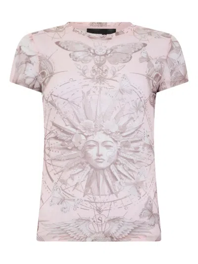 Philipp Plein Tulle Sexy Pure Fit T-shirt Butterfly Tattoo In Multi