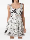 Philipp Plein Short Skirt Stars And Skull In Multi