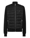 Philipp Plein Puffered Jogging Jacket In Black