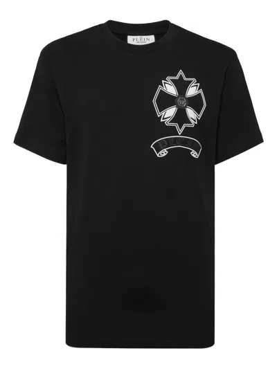 Philipp Plein Puffy Chrome Crest T-shirt In Black