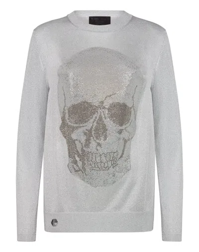 Philipp Plein Pullover Polo-neck Ls Skull In Multi