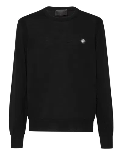 PHILIPP PLEIN PULLOVER ROUND NECK LS