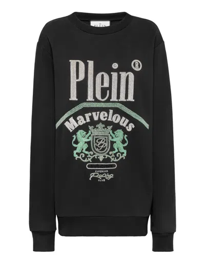 Philipp Plein Pullover Round Neck Ls Marvelous In Black