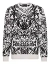 Philipp Plein Intarsia-knit Design Jumper In White