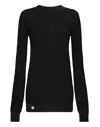 Philipp Plein Pullover Round Neck Ss Lurex In Black