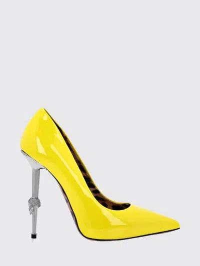 Philipp Plein Pump Woman Color Yellow In Animal Print