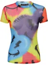 Philipp Plein Pure Smile Print T-shirt In Purple