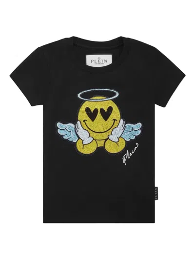 Philipp Plein Kids' Pure Smile T-shirt In Black