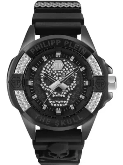 Pre-owned Philipp Plein Pwaaa1421 The $kull Mens Watch 44mm 5atm