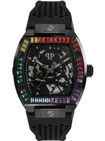 Pre-owned Philipp Plein Pwbaa0621 The $keleton Automatic Mens Watch 44mm 5atm