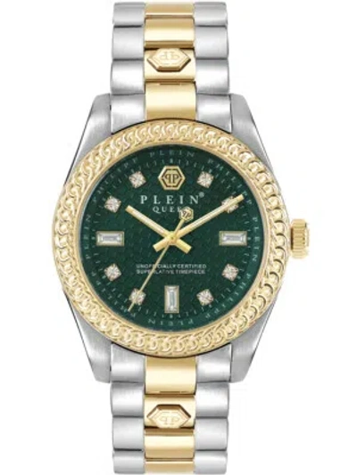 Pre-owned Philipp Plein Pwdaa0421 Queen Crystal Ladies Watch 36mm 5atm