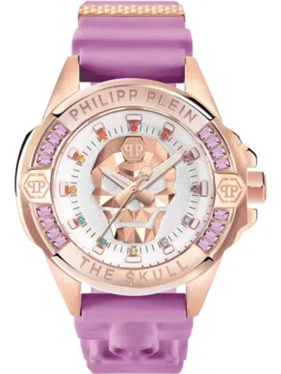 Pre-owned Philipp Plein Pwnaa0222 The $kull Unisex Watch 41mm 5atm