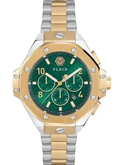 Pre-owned Philipp Plein Pwpra0324 Mens Watch Chrono Royal 46mm 5atm